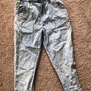 Acid wash pants